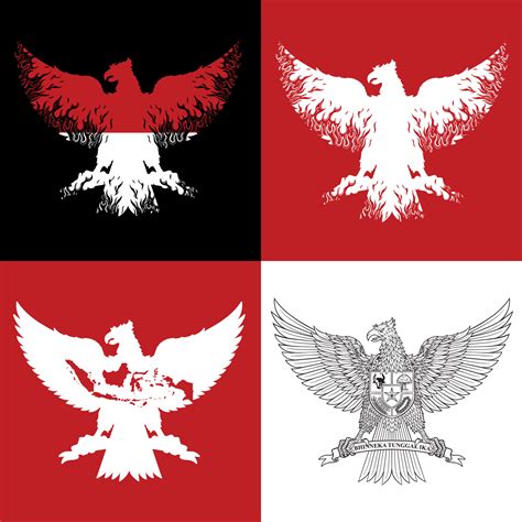 Silhouette Indonesian Symbol Garuda Pancasila Set 13918908 Vector Art At Vecteezy