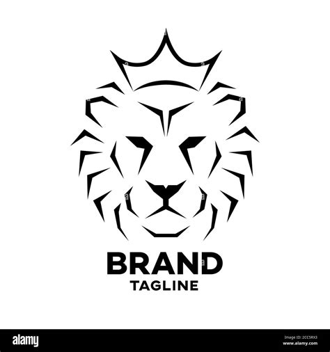 Modern Crowned Lion Logovector Illustration Stock Vector Image And Art