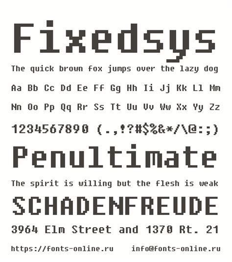 fixedsys font