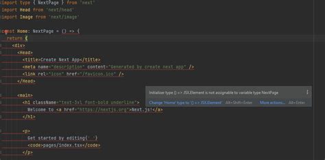 Typescript Create Next App Produces Jsx Element Is Not Assignable To