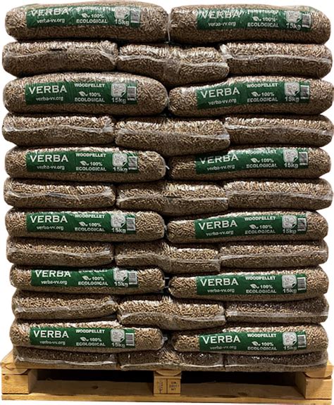 Verba Houtpellets 70 Zakken 1050 Kg Naaldhout Pellets EN A1