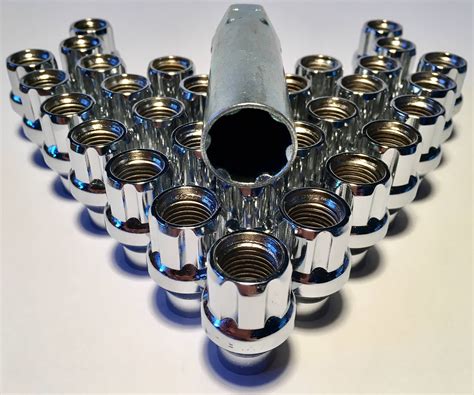 32 Open End 14x1 5 Chrome 6 Spline ET Truck Lug Nut Large Diameter