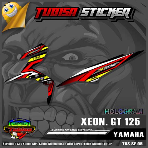 Sticker Striping Variasi Xeon GT 125 Stiker Striping List Motor Xeon