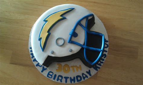 Chargers Helmet Birthday Cake This Was A Surprise Birthday Flickr