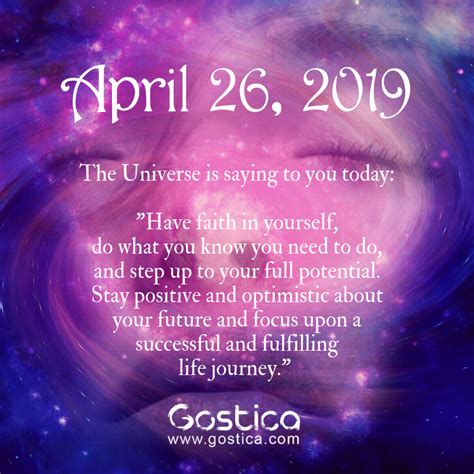 Todays Message From The Universe Friday April 26 2019 • Gostica