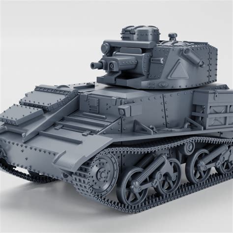 D Printable Vickers Light Tank Mk Vi Uk Ww By Wargame D