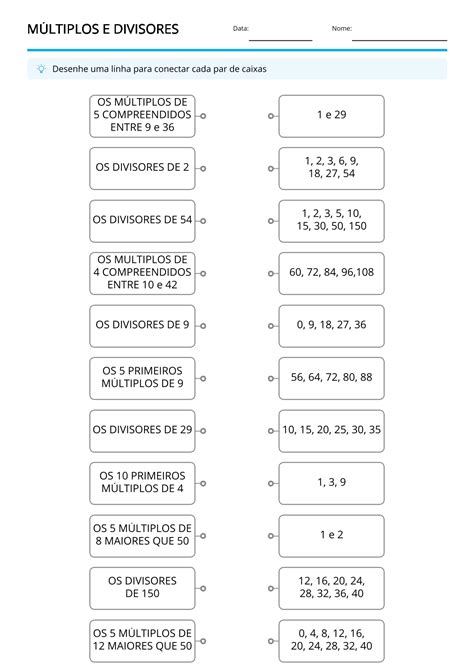 Atividades Multiplos E Divisores 6 Ano - Atividade Sobre Multiplos E Divisores 6 Ano - REVOEDUCA