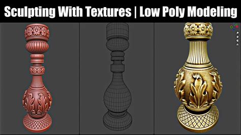 Sculpting With Textures Low Poly Modeling Blender Tutorial Youtube