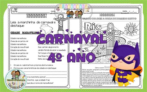 Atividades Sobre O Carnaval Cruzadinha