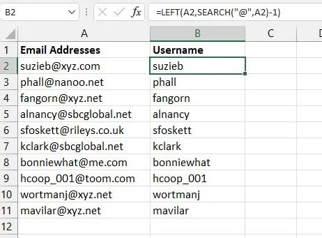 learn   search  excel   search function