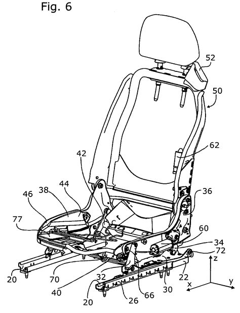 seat mechanism car adjustment patents sketch coloring page