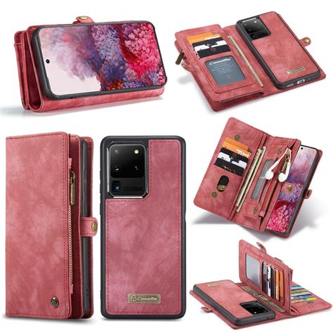 Dteck Wallet Case For Samsung Galaxy S20 Ultra Heavy Duty Zipper Purse