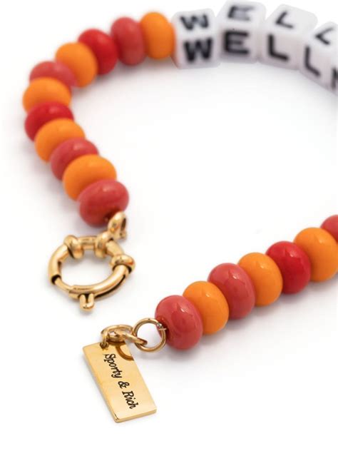 Sporty And Rich Wellness Bead Bracelet Orange Farfetch