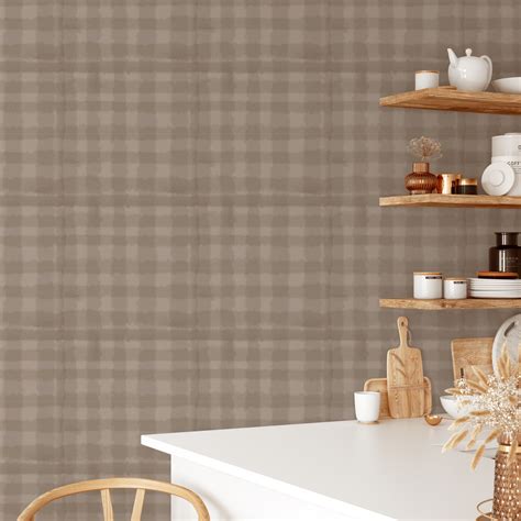Plaid Gingham Wallpaper, Peel & Stick and Removable