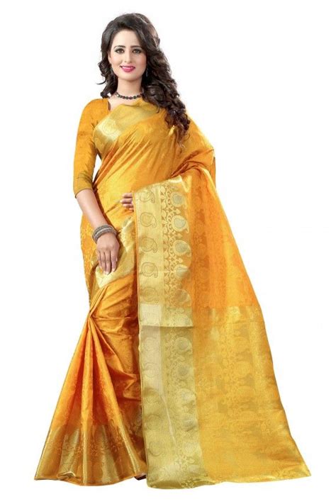 Designer Sarees Collection: Yellow and Golden #banarasi r Brocade ...