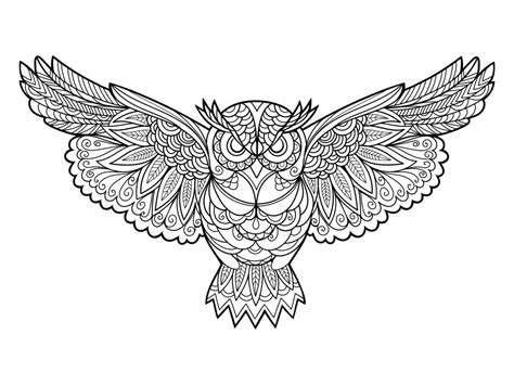 Dibujo De Mandala Lechuza Para Colorear - Dibujos Para Colorear