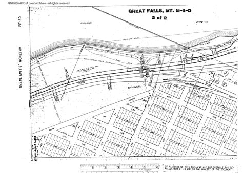 Plat Map of Great Northern Facilities at Great Falls, Montana, 1918