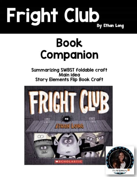 Fright Club Book Companion Flip Book and More by It's All Speechy