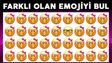 Bu Resimlerdeki Farklı Emojiyi Bulabilir misin 97 BAŞARISIZ YouTube