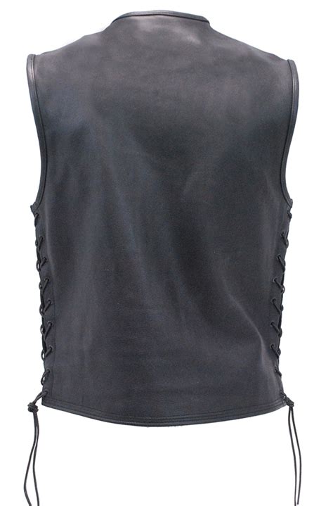 Collarless And Seamless Naked Leather Vest Maker Of Jacket