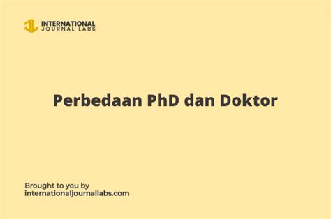 Perbedaan Phd Dan Doktor Internationaljournallabs