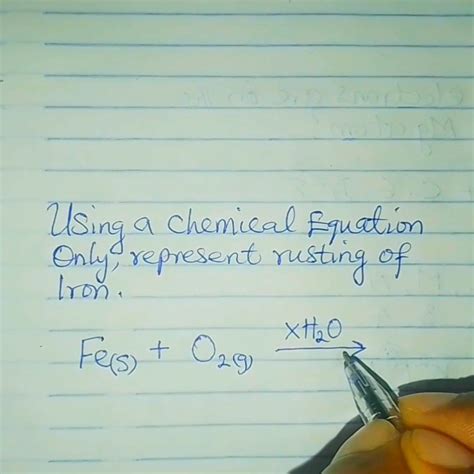 chemical equation  rusting  iron chemistrypage youtube