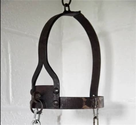 Hand Forged Scolds Bridle Bdsm Gag Tongue Compressor Gag Fetish Head Gear Mask Adult