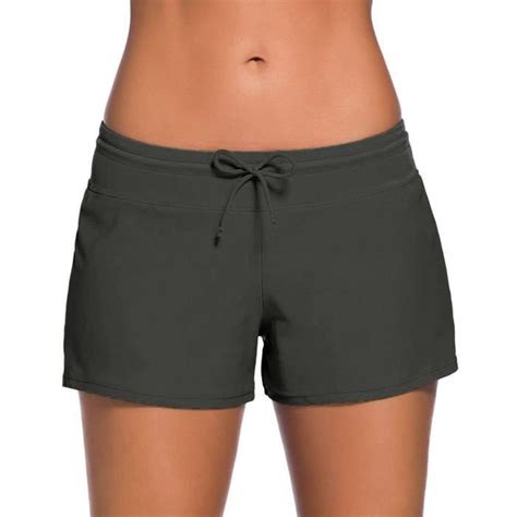 Minetom Bikini Shorts De Bain Femme Beach Été Piscine Plage Maillot Elastic Ceinture Drawstring