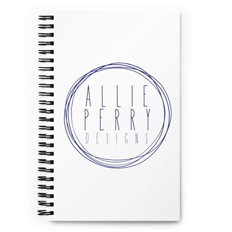 Allie Perry Designs Logo Spiral notebook