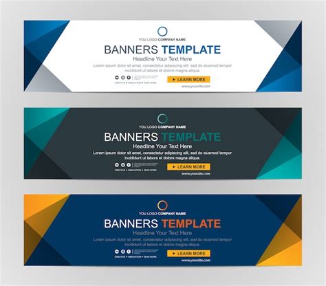 Abstrakte Web Banner Design Hintergrund Oder Header Vorlagen Premium