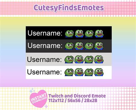 Pepega Pepe Frog Twitch Emote Happy Hyped Sad Teary Etsy