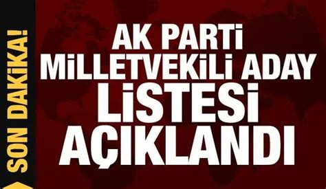 Haber On Twitter Ak Parti Nin Milletvekili Aday Listesi A Kland