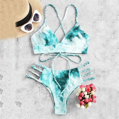 Tponi Slimming Swimsuits For Women Two Piece Sets Elastic Green Clearance Womans Purple Bikini