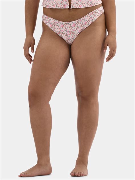No Boundaries High Leg Mid Rise Cheeky Bikini Bottom Sizes XXS XL Walmart