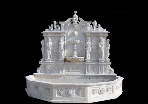 Walls Are Decorated With Roman Style Marble Fountains Marble Art Fountain