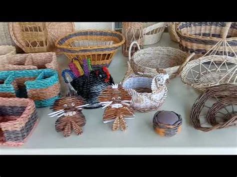 Изделия из бумажной лоза - YouTube