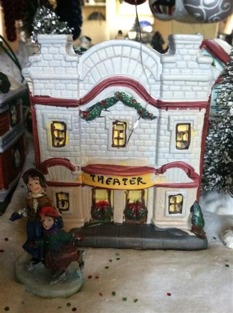 Cobblestone Corners Theater Christmas Village Cobblestone Christmas