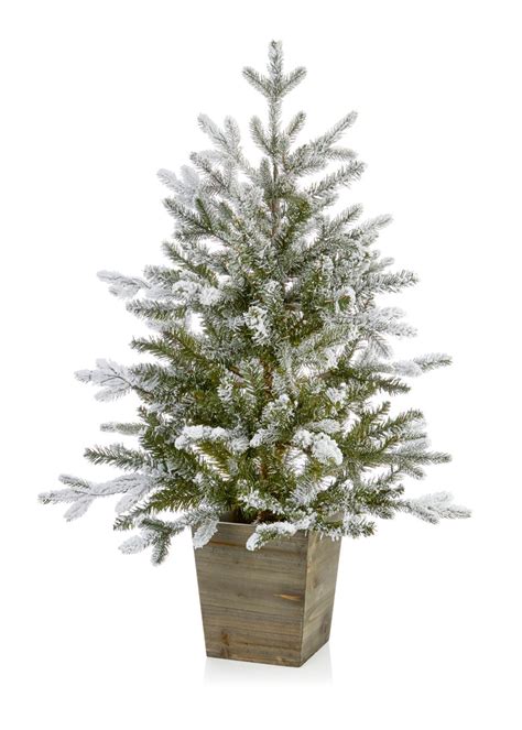 Premier Decorations Pre Lit Flocked Potted Christmas Tree Ft Matalan