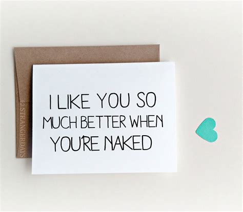 Sexy Greeting Card I Like You So Much Better When You Re Naked Adult Card Get Naked Boyfriend