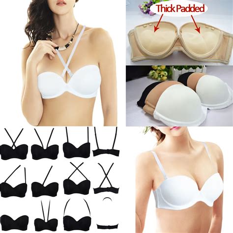 Fashion Wedding Multiway Underwear Add 2 Cup Support Padded Push Up Bra Strapless Bras Underwear