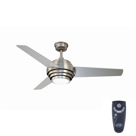 Hampton Bay Vasner 52 In Indoor Colonial Pewter Ceiling Fan With Light Kit And Remote Control