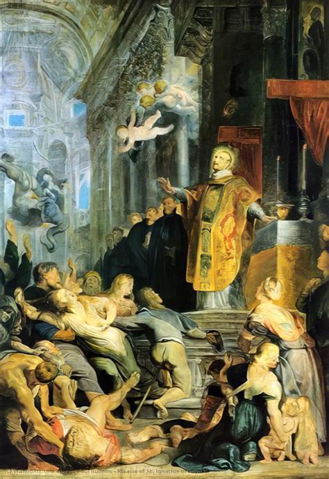 paintings reproductions miracle  st ignatius  loyola