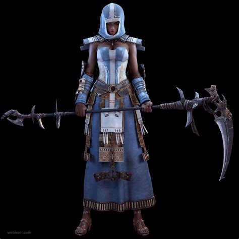 25 Stunning 3D Fantasy Models and Game Character Designs