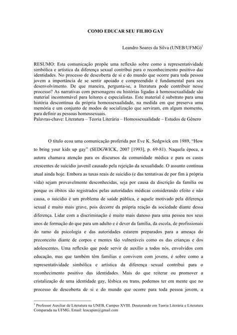 PDF COMO EDUCAR SEU FILHO GAY