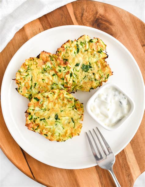 Air Fryer Zucchini Fritters Herbs Flour