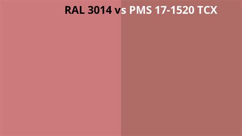 Ral 3014 Vs Pms 17 1520 Tcx Ral Colour Chart Uk