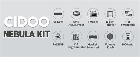 CIDOO NEBULA VIA Hot Swap Mechanical Keyboard