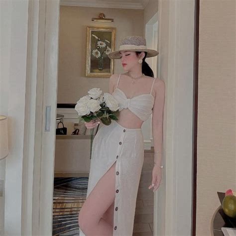 Skirts Bow Crop Top And Matching Midi Skirt Piece Set White And Nude Size Small Poshmark