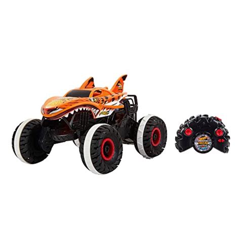 Snapklik Hot Wheels Rc Monster Trucks Unstoppable Tiger Shark In Scale Remote