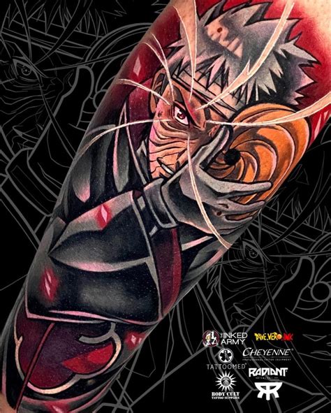 Obito Uchiha Tattoo By Dave Vero Ink Tatuagens De Anime Tatuagem Do